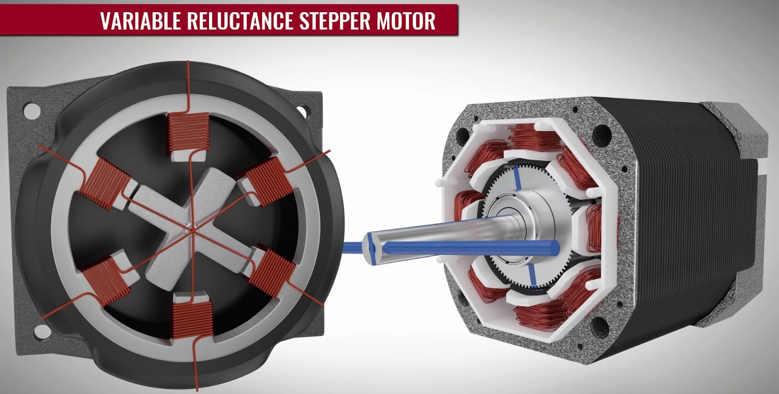 Variable reluctance stepper motor