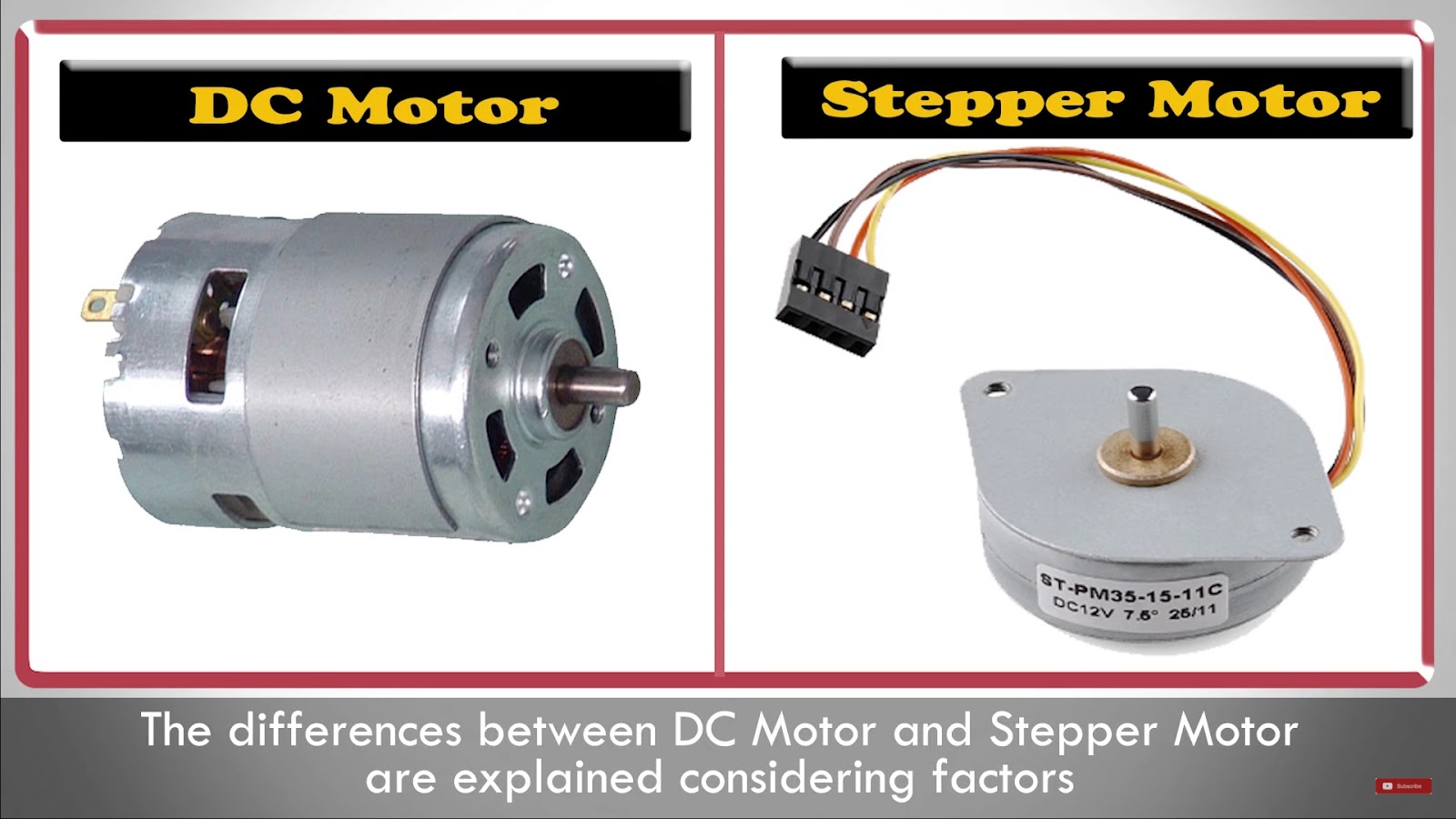 Difference between Stepper motor and DC motor